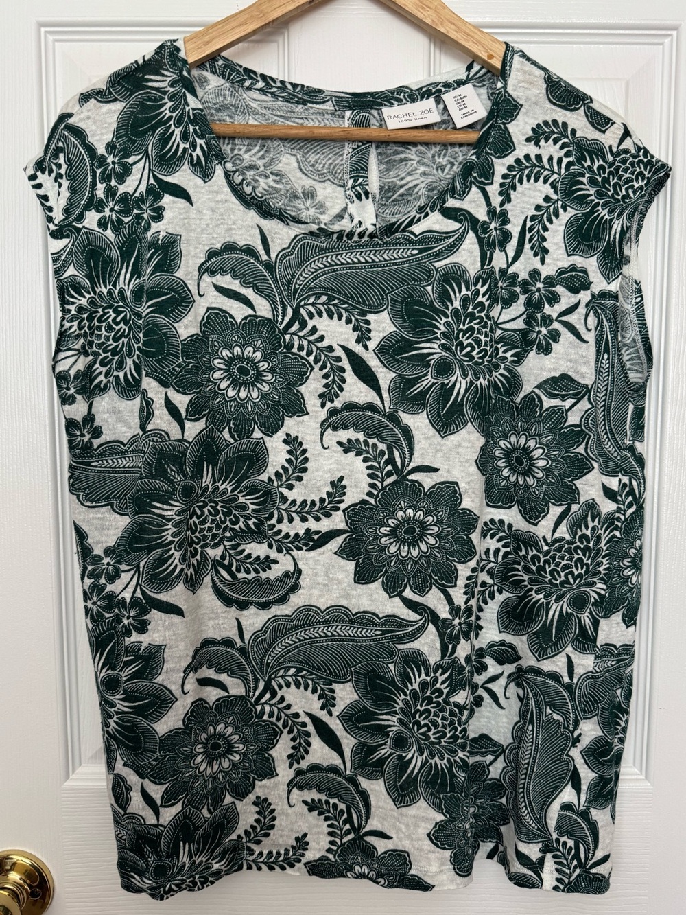 Rachel Zoe Linen Top Sz M